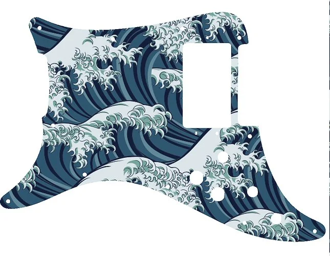 WD Custom Pickguard For Left Hand Fender 1979-1982 Lead I #GT02 Japanese Wave Tattoo Graphic