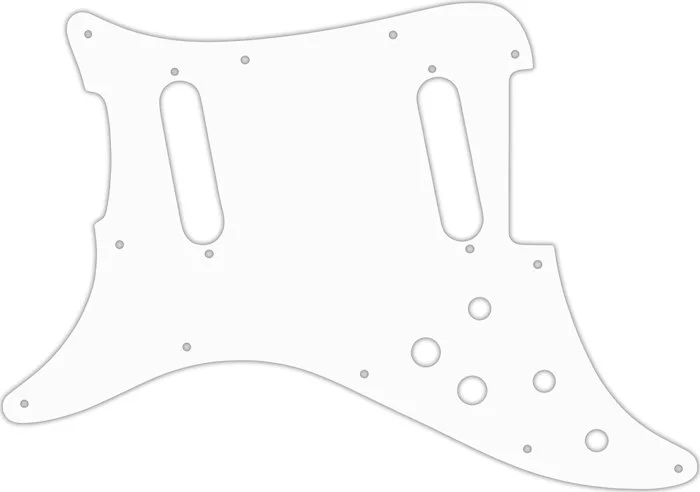 WD Custom Pickguard For Left Hand Fender 1979-1982 Lead II #02M White Matte