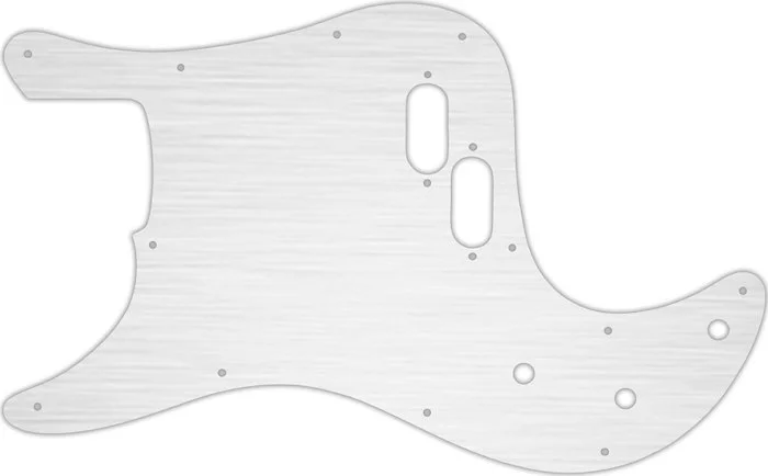 WD Custom Pickguard For Left Hand Fender 1981-1985 Bullet Bass #13 Simulated Brushed Silver/Black PVC