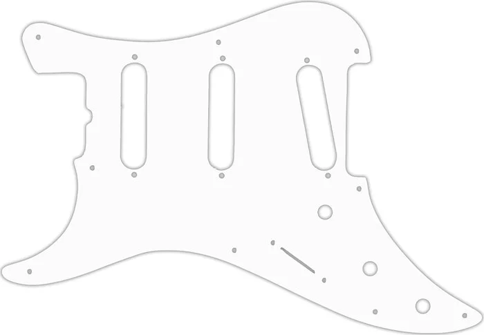 WD Custom Pickguard For Left Hand Fender 1983 Bullet S-3 #02 White