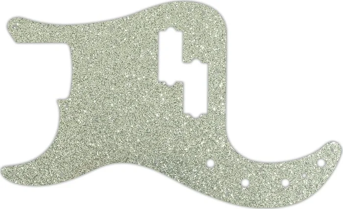 WD Custom Pickguard For Left Hand Fender 2005-Present Made In Mexico Deluxe Active Special Precision Bass #60SS Silver Sparkle 
