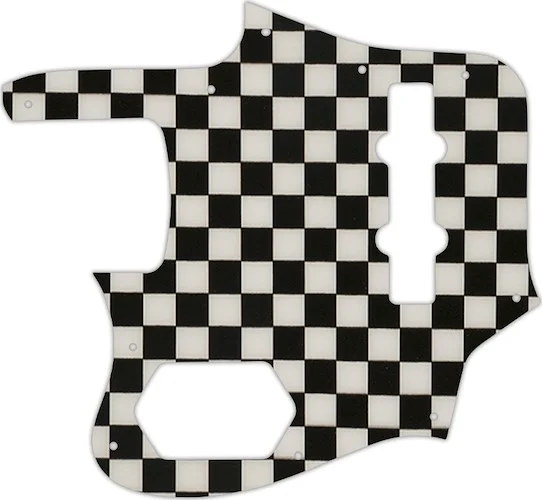 WD Custom Pickguard For Left Hand Fender 2006-2009 Made In Japan Deluxe Jaguar Bass #CK01 Checkerboard Graphic