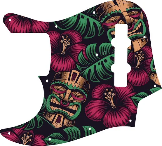 WD Custom Pickguard For Left Hand Fender 2010-2012 Made In Japan Geddy Lee Limited Edition Jazz Bass #GAL01 Aloha Tiki Graphic