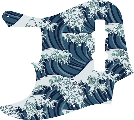 WD Custom Pickguard For Left Hand Fender 2010-2012 Made In Japan Geddy Lee Limited Edition Jazz Bass #GT02 Japanese Wave Tattoo Graphic