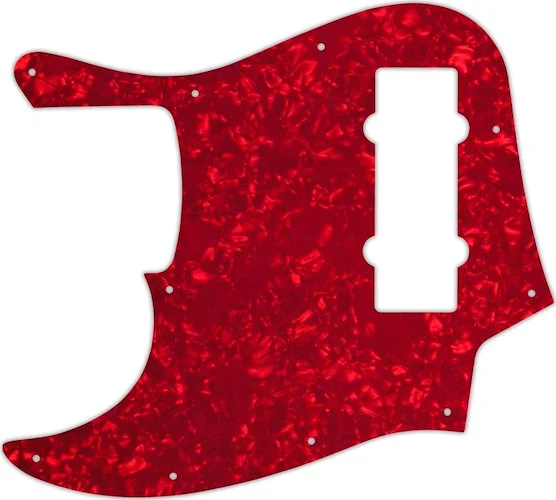 WD Custom Pickguard For Left Hand Fender 2012-2013 Made In China 5 String Modern Player Jazz Bass V #28R Red P