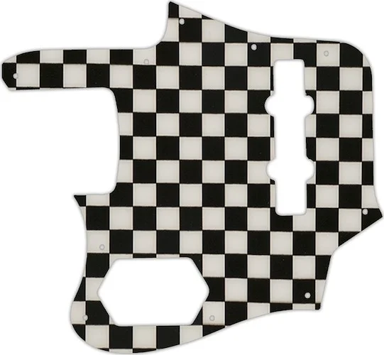 WD Custom Pickguard For Left Hand Fender 2012-2013 Made In Japan Deluxe Jaguar Bass #CK01 Checkerboard Graphic