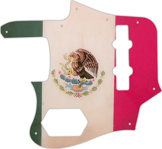 WD Custom Pickguard For Left Hand Fender 2012-2013 Made In Japan Deluxe Jaguar Bass #G12 Mexican Flag Graphic