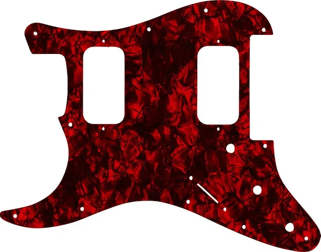 WD Custom Pickguard For Left Hand Fender 2012-Present Made In Mexico Blacktop Stratocaster HH Floyd Rose #28DRP Dark Red Pearl/Black/White/Black