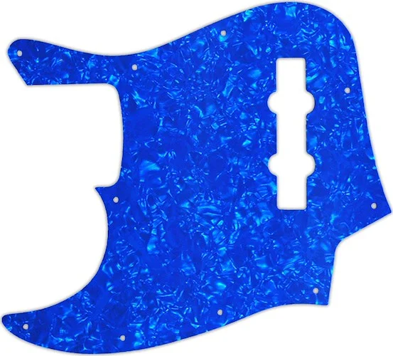 WD Custom Pickguard For Left Hand Fender 2013-Present Made In Mexico Geddy Lee Jazz Bass #28BU Blue Pearl/Whit