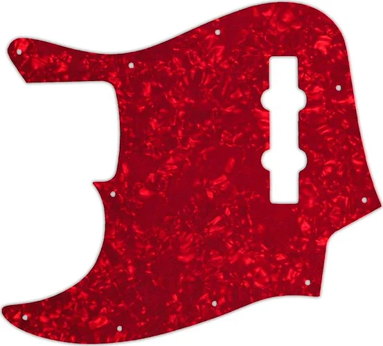 WD Custom Pickguard For Left Hand Fender 2013-Present Made In Mexico Geddy Lee Jazz Bass #28R Red Pearl/White/