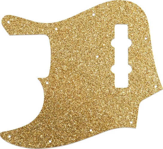WD Custom Pickguard For Left Hand Fender 2013-Present Made In Mexico Geddy Lee Jazz Bass #60RGS Rose Gold Sparkle 