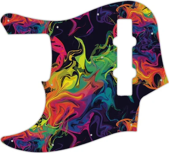 WD Custom Pickguard For Left Hand Fender 2013 Made In Japan JB62SS Smart Scale Jazz Bass #GP01 Rainbow Paint S