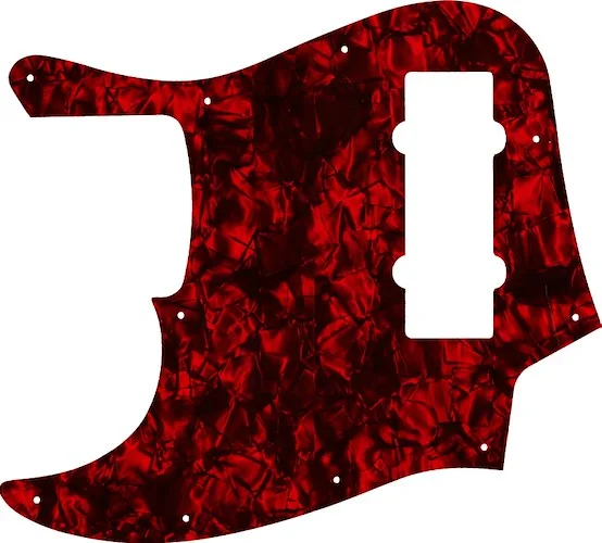 WD Custom Pickguard For Left Hand Fender 2014 Made In China 5 String Modern Player Jazz Bass V Satin #28DRP Dark Red Pearl/Black/White/Black