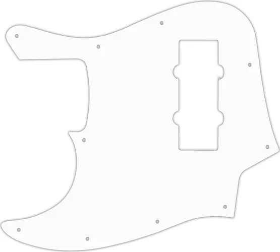 WD Custom Pickguard For Left Hand Fender 2014 Made In China Modern Player Jazz Bass Satin #04 White/Black/Whit