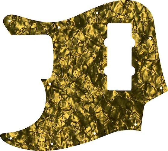 WD Custom Pickguard For Left Hand Fender 2014 Made In China Modern Player Jazz Bass Satin #28GD Gold Pearl/Black/White/Black