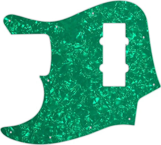 WD Custom Pickguard For Left Hand Fender 2014 Made In China Modern Player Jazz Bass Satin #28GR Green Pearl/Wh