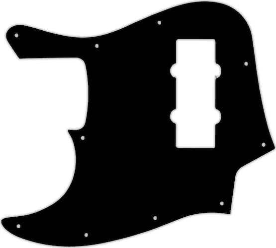 WD Custom Pickguard For Left Hand Fender 2014 Made In China Modern Player Jazz Bass Satin #29T Matte Black Thi