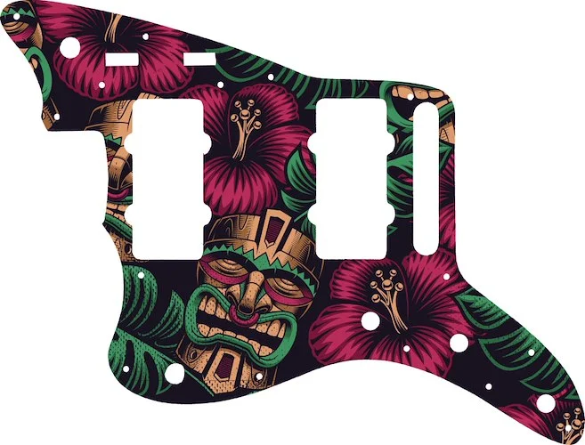 WD Custom Pickguard For Left Hand Fender 2014-2019 Made In Mexico Troy Van Leeuwen Jazzmaster #GAL01 Aloha Tiki Graphic