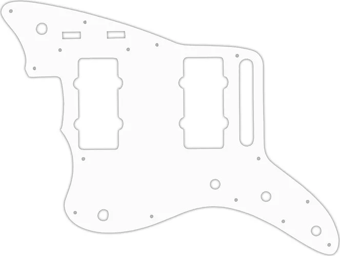 WD Custom Pickguard For Left Hand Fender 2014-2019 Made In Mexico Troy Van Leeuwen Jazzmaster #02T White Thin