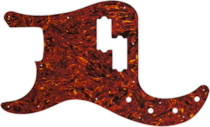 WD Custom Pickguard For Left Hand Fender 2016-2019 Made In Mexico Special Edition Deluxe PJ Bass #05W Tortoise Shell/White
