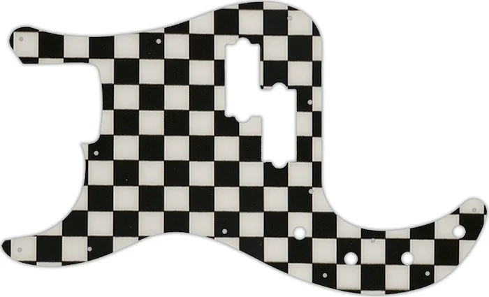 WD Custom Pickguard For Left Hand Fender 2016-2019 Made In Mexico Special Edition Deluxe PJ Bass #CK01 Checkerboard Graphic