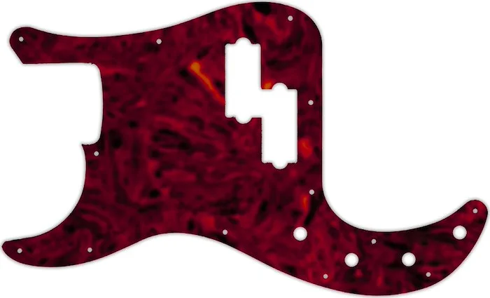 WD Custom Pickguard For Left Hand Fender 2016-2019 Made In Mexico Special Edition Deluxe PJ Bass #05T Tortoise