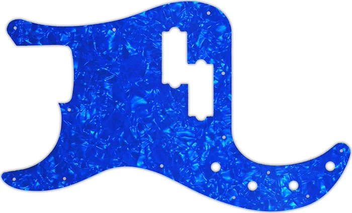 WD Custom Pickguard For Left Hand Fender 2016-2019 Made In Mexico Special Edition Deluxe PJ Bass #28BU Blue Pe