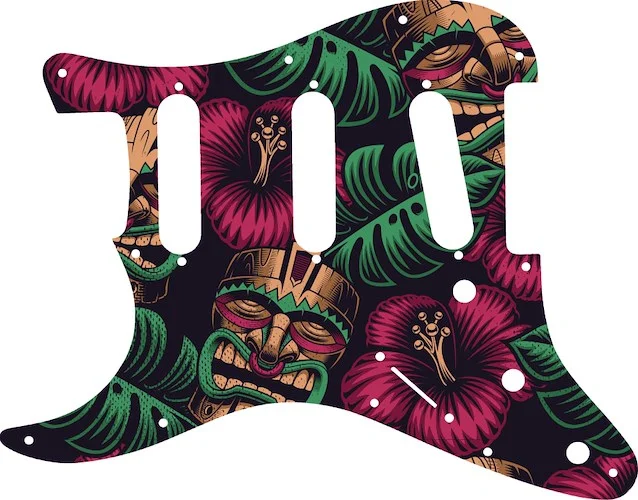 WD Custom Pickguard For Left Hand Fender 2017-2019 American Professional Stratocaster #GAL01 Aloha Tiki Graphic