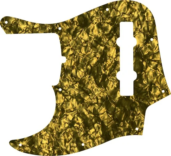WD Custom Pickguard For Left Hand Fender 2019 5 String American Ultra Jazz Bass V #28GD Gold Pearl/Black/White/Black