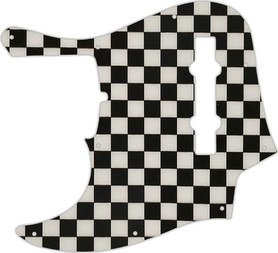 WD Custom Pickguard For Left Hand Fender 2019 5 String American Ultra Jazz Bass V #CK01 Checkerboard Graphic