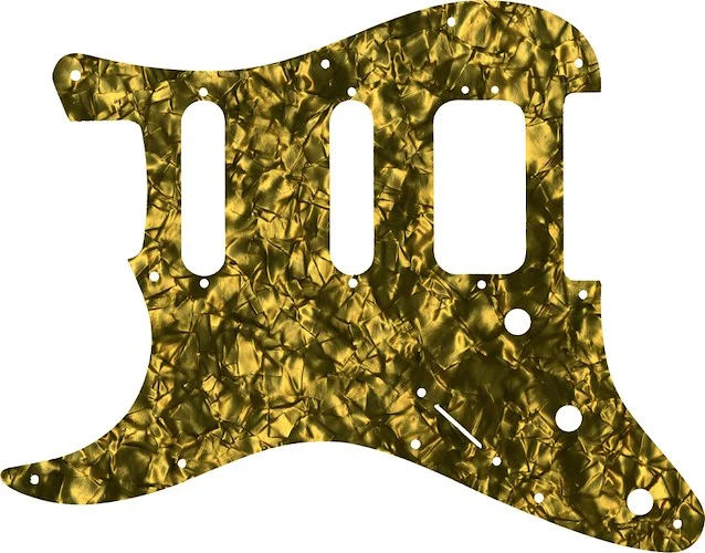 WD Custom Pickguard For Left Hand Fender 2019 American Ultra Stratocaster HSS #28GD Gold Pearl/Black/White/Black