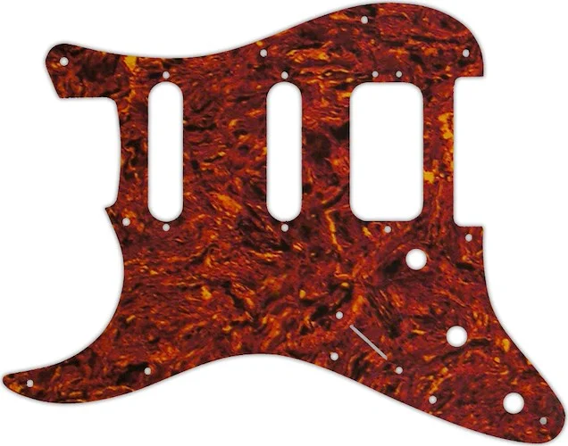 WD Custom Pickguard For Left Hand Fender 2019 American Ultra Stratocaster HSS #05P Tortoise Shell/Parchment