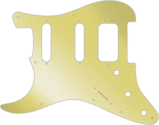 WD Custom Pickguard For Left Hand Fender 2019 American Ultra Stratocaster HSS #10GD Gold Mirror
