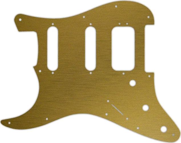 WD Custom Pickguard For Left Hand Fender 2019 American Ultra Stratocaster HSS #14 Simulated Brushed Gold/Black