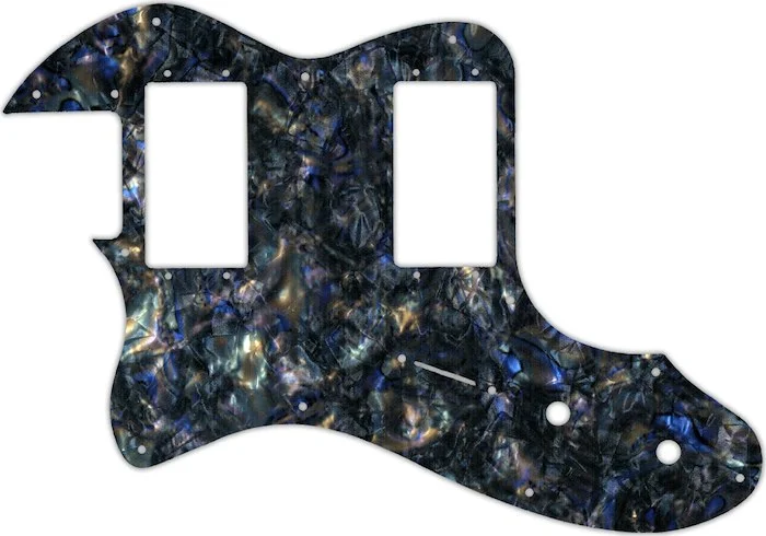 WD Custom Pickguard For Left Hand Fender 2019 Made In Mexico Vintera 70's Telecaster Thinline #35 Black Abalon