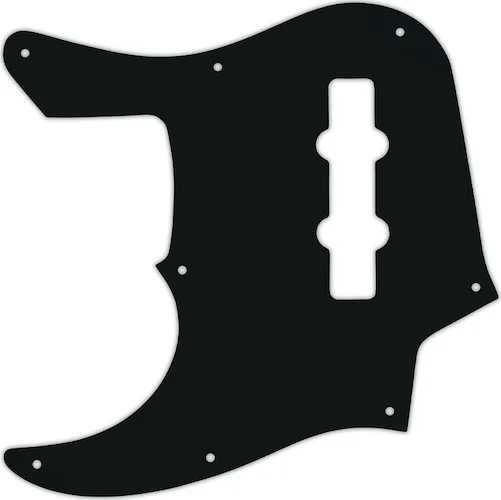 WD Custom Pickguard For Left Hand Fender 22 Fret Longhorn Jazz Bass #01A Black Acrylic