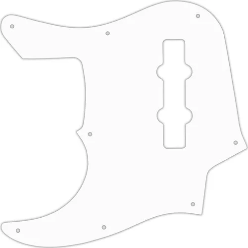 WD Custom Pickguard For Left Hand Fender 22 Fret Longhorn Jazz Bass #04 White/Black/White