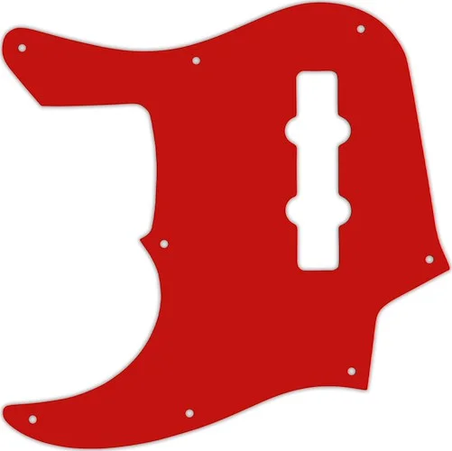 WD Custom Pickguard For Left Hand Fender 22 Fret Longhorn Jazz Bass #07S Red Solid