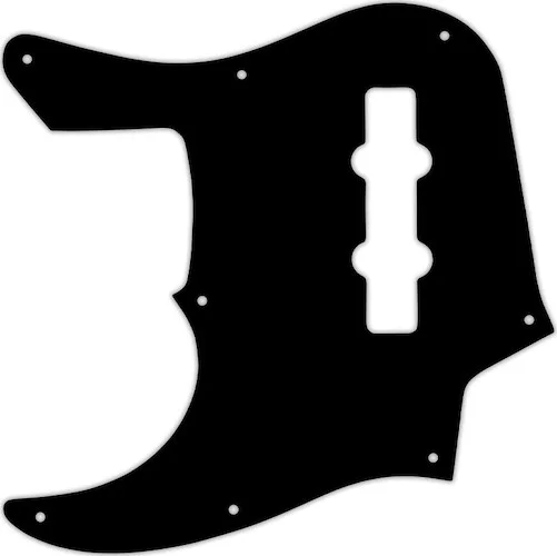 WD Custom Pickguard For Left Hand Fender 22 Fret Longhorn Jazz Bass #09 Black/White/Black/White/Black