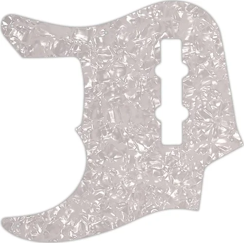WD Custom Pickguard For Left Hand Fender 22 Fret Longhorn Jazz Bass #28 White Pearl/White/Black/White