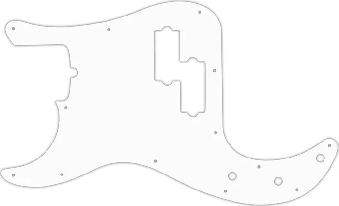 WD Custom Pickguard For Left Hand Fender 4 String American Professional Precision Bass #04 White/Black/White