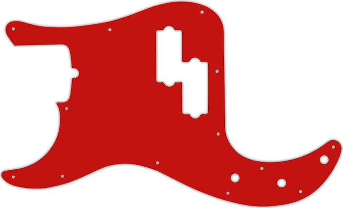 WD Custom Pickguard For Left Hand Fender 4 String American Professional Precision Bass #07S Red Solid