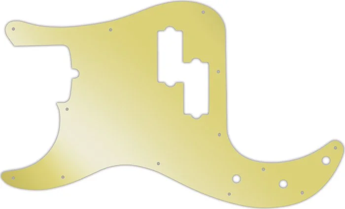 WD Custom Pickguard For Left Hand Fender 4 String American Professional Precision Bass #10GD Gold Mirror