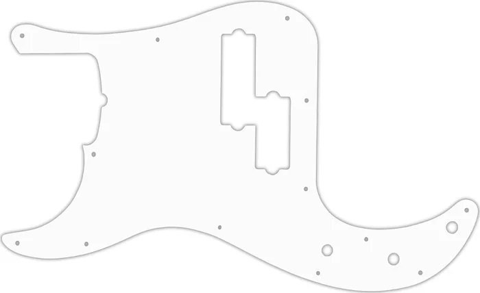 WD Custom Pickguard For Left Hand Fender 5 String American Professional Precision Bass #02M White Matte