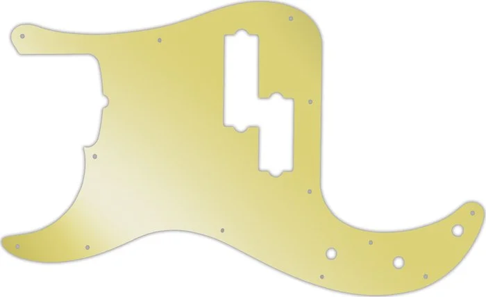 WD Custom Pickguard For Left Hand Fender 5 String American Professional Precision Bass #10GD Gold Mirror