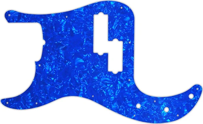 WD Custom Pickguard For Left Hand Fender 5 String American Professional Precision Bass #28BU Blue Pearl/White/