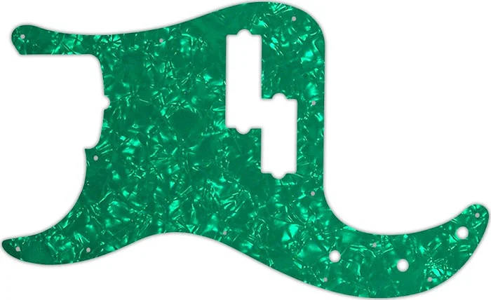 WD Custom Pickguard For Left Hand Fender 5 String American Professional Precision Bass #28GR Green Pearl/White