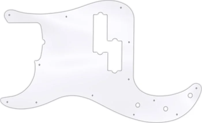 WD Custom Pickguard For Left Hand Fender 5 String American Professional Precision Bass #45 Clear Acrylic