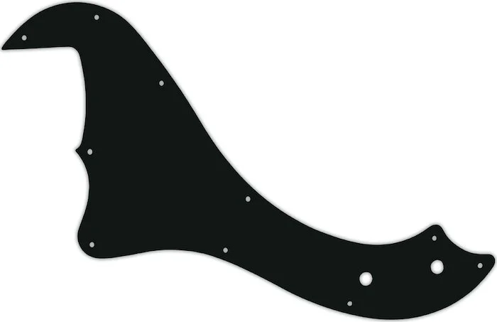 WD Custom Pickguard For Left Hand Fender 5 String Standard Dimension Bass V #01A Black Acrylic