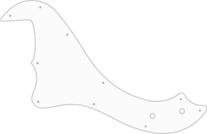 WD Custom Pickguard For Left Hand Fender 5 String Standard Dimension Bass V #02M White Matte